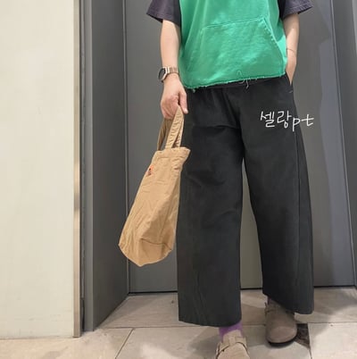 鬆緊腰水洗休閒褲 26310152