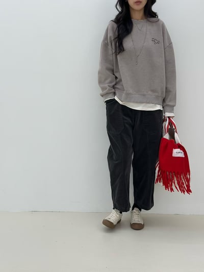 假兩件小熊刺繡大學踢 260107083