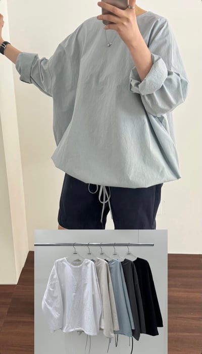 抽繩款質感上衣 26313021