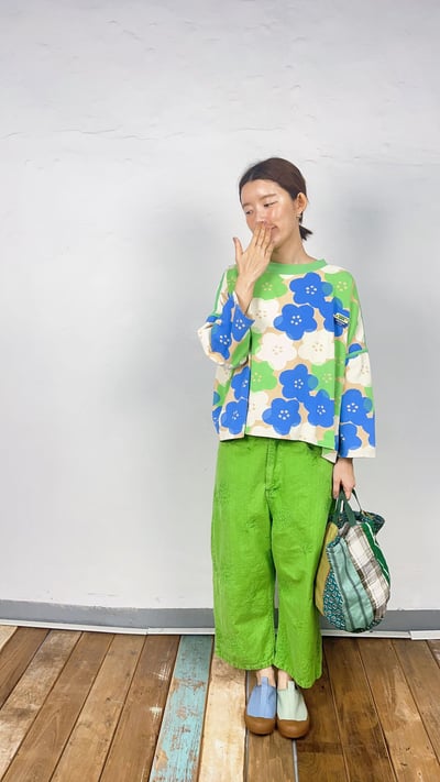 刺繡蒲公英休閒褲 26306074