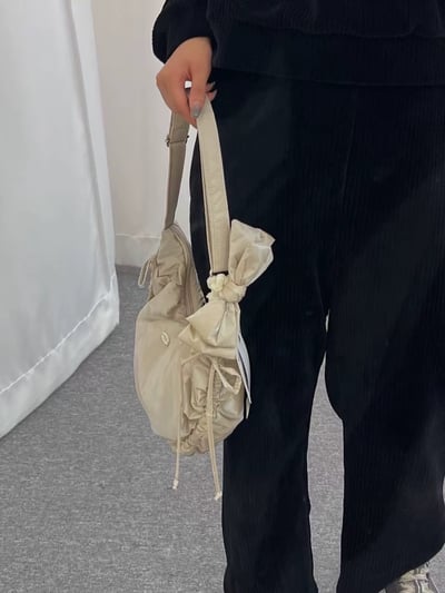 蝴蝶結尼龍半月包 31214