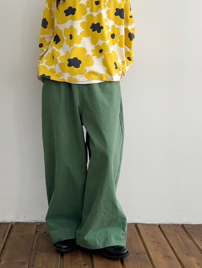 下車線造型寬褲 260309071