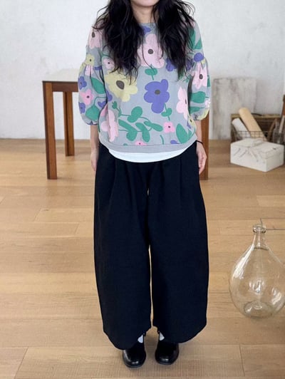 配色花朵上衣 260309044