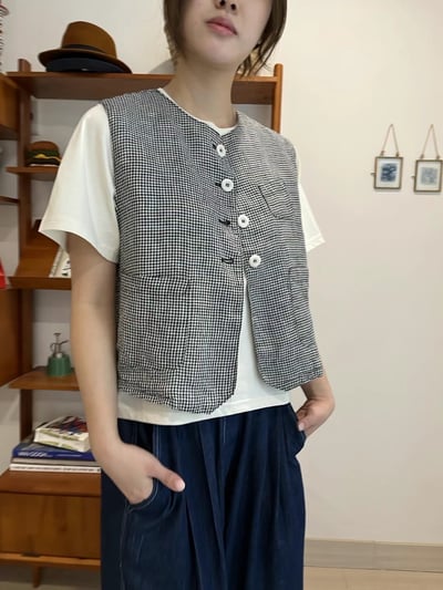 日系麻背心 an502177