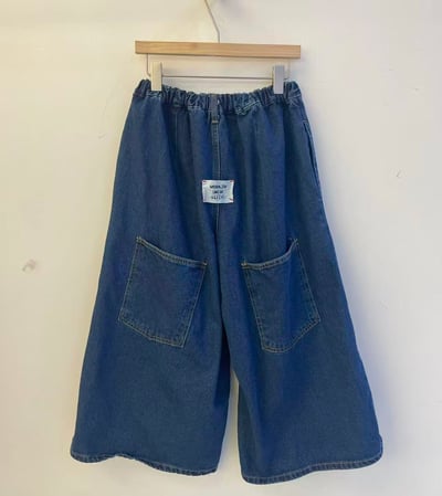 鬆緊腰寬鬆丹寧褲 26306149