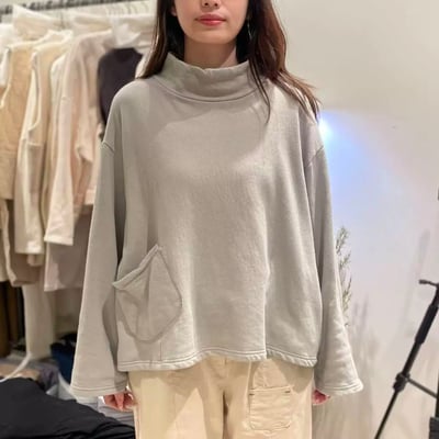 單口袋磨毛上衣 260107062