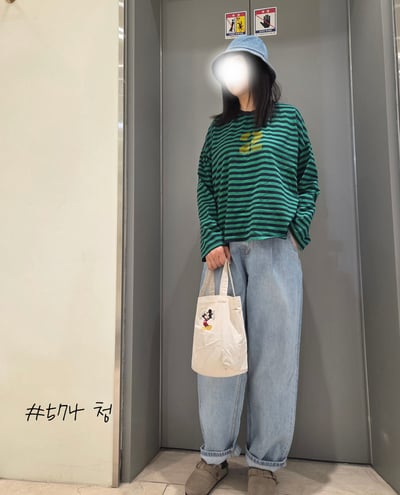 #574壓褶丹寧褲 26310134