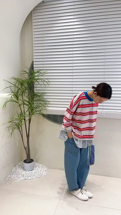 滾邊配色上衣 26306156