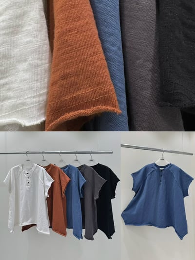 竹節棉釦系上衣 260409097