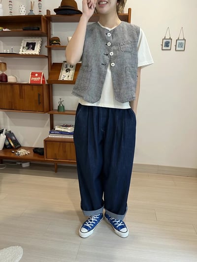 日系麻背心 an502173