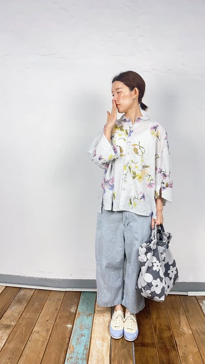 棉麻花朵衫 26306094