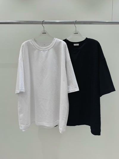 異材質餅乾格上衣 260409061