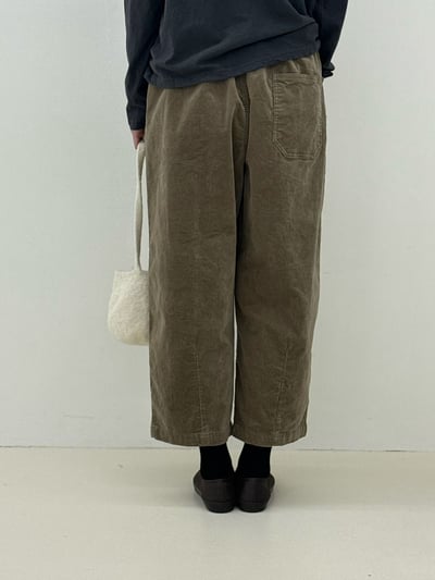 大口袋車線植絨褲 260107013