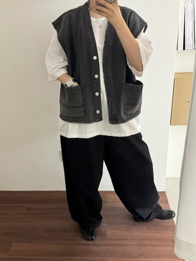 V領牛仔背心 260409104