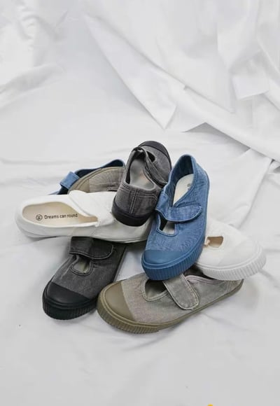 日系復古水洗帆布鞋 FE207013