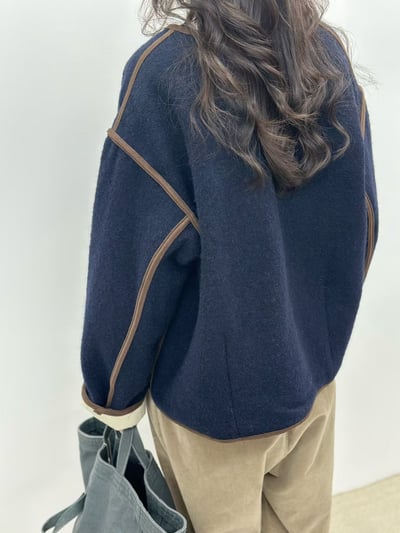 撞色毛呢外 260107146