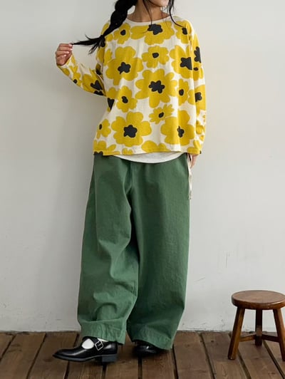 下車線造型寬褲 260309074