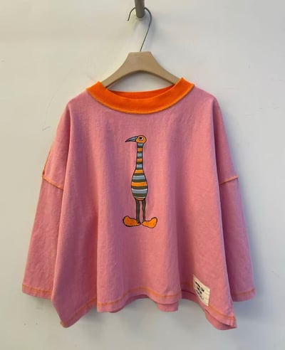 配色領標籤上衣 26306012