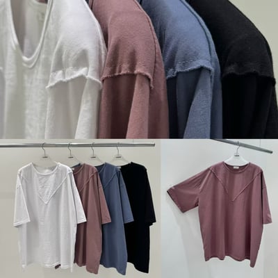 拼接感圓領上衣 26226063