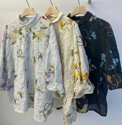 棉麻花朵衫 26306099