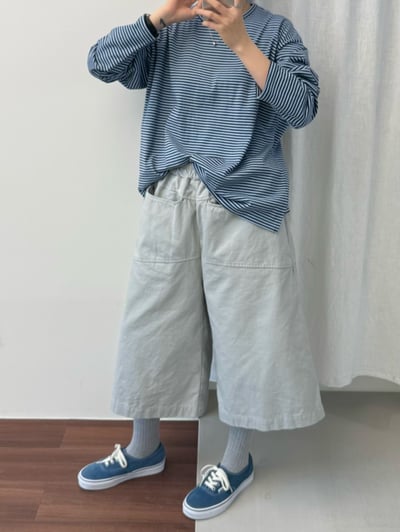 腰鬆緊寬鬆感七分褲 260127054