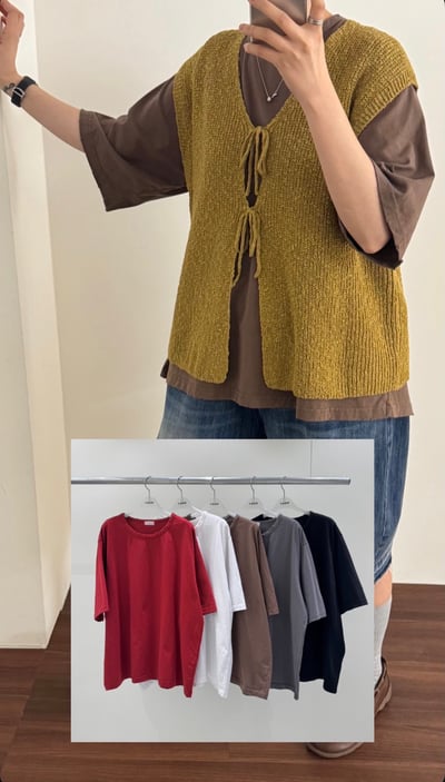 微刷破圓領上衣 26313101