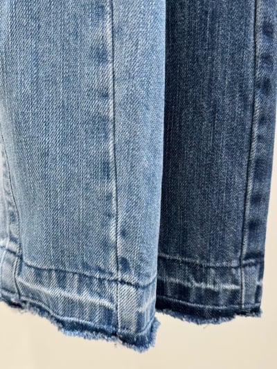 磨白毛邊丹寧褲 26313057