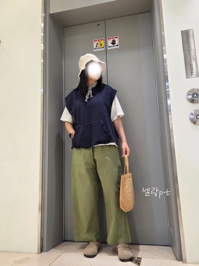 鬆緊腰水洗休閒褲 26310153