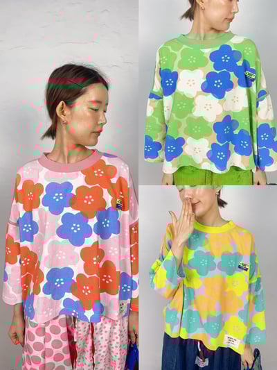 配色花朵上衣 26306111