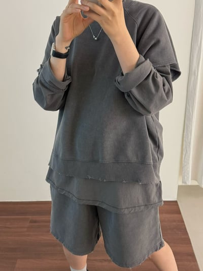 圈棉毛邊上衣 206094