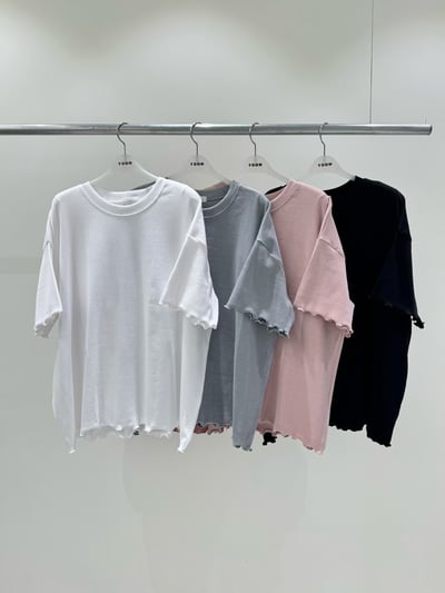 木耳邊坑條上衣 26313207