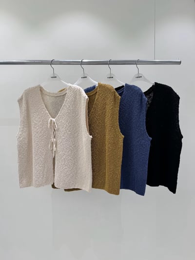 綁帶針織棉背心 26313016