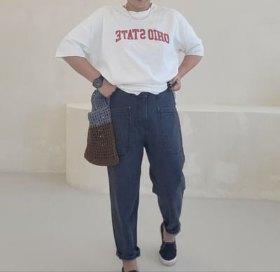 雙口袋丹寧褲 H9695