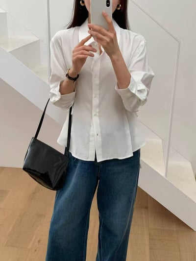 日常層次・綁帶襯衫2