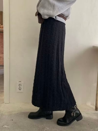 Quiet Mood・柔織針織長裙6