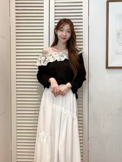 蕾絲拼接兩穿上衣4