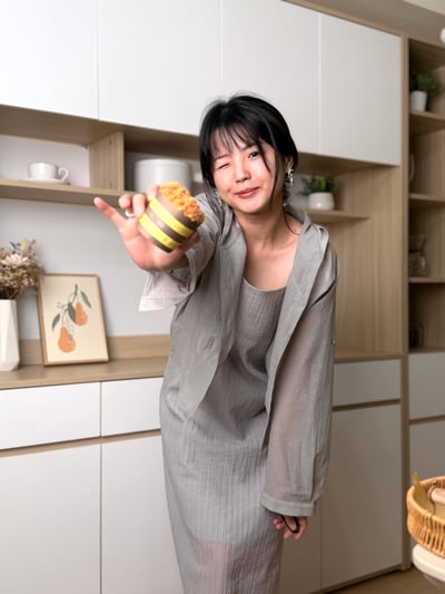 柔霧光澤連帽薄感罩衫 灰16
