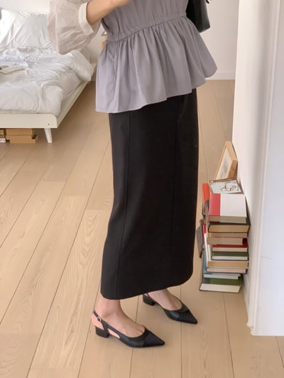 極簡修身直筒長裙8