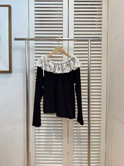 蕾絲拼接兩穿上衣15