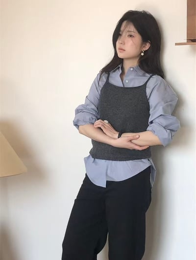 日常留白・柔光寬版襯衫10