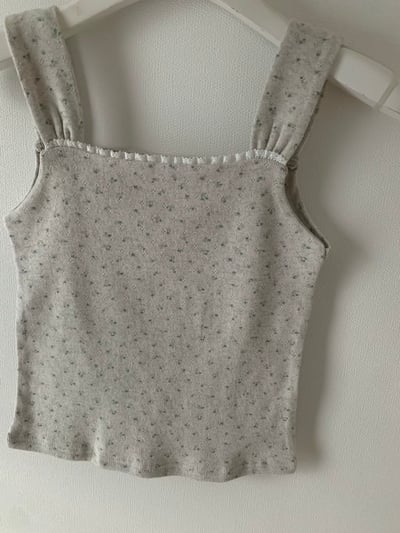 法式小碎花蕾絲滾邊背心3