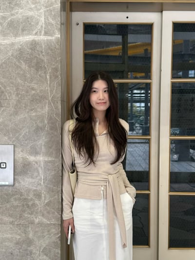 圍巾綁腰針織三件式套裝2