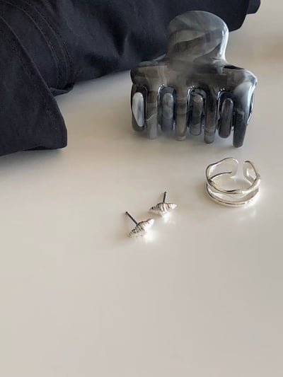 可頌紋理極簡日常耳環5