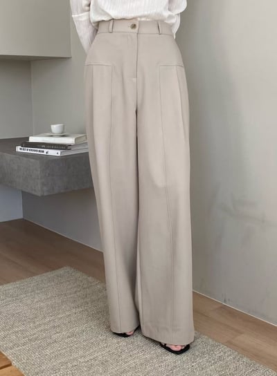 高腰垂墜感寬版西裝褲2