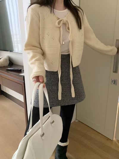 正反兩穿綁帶針織上衣4