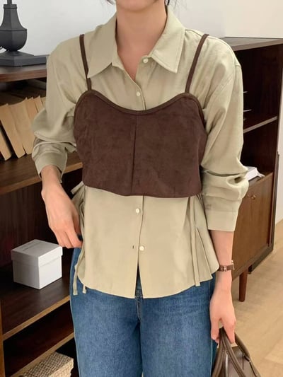 日常層次・綁帶襯衫6