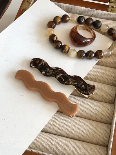 法式波紋質感髮夾5