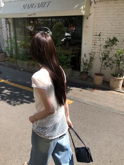 微光亮片編織細肩背心11