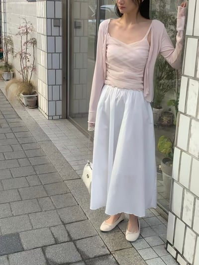 柔紗抓皺兩件式上衣6