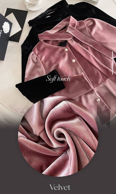 珍珠綁帶絨光上衣12